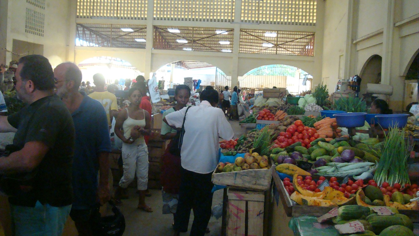 Charette à zébu sur la plage